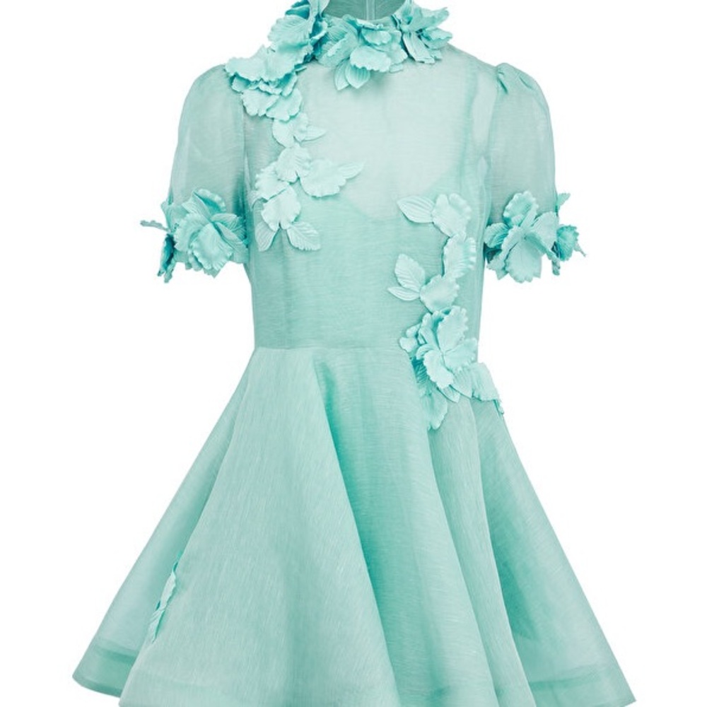Zimmermann Light Blue Textured Dress